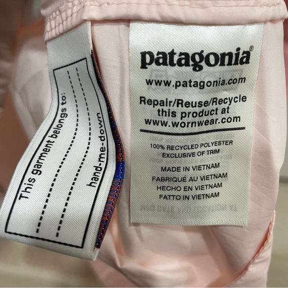 NWT Patagonia Girls XL 14 Pink Light & Variable Hoody Windbreaker Jacket Zip - Picture 11 of 13